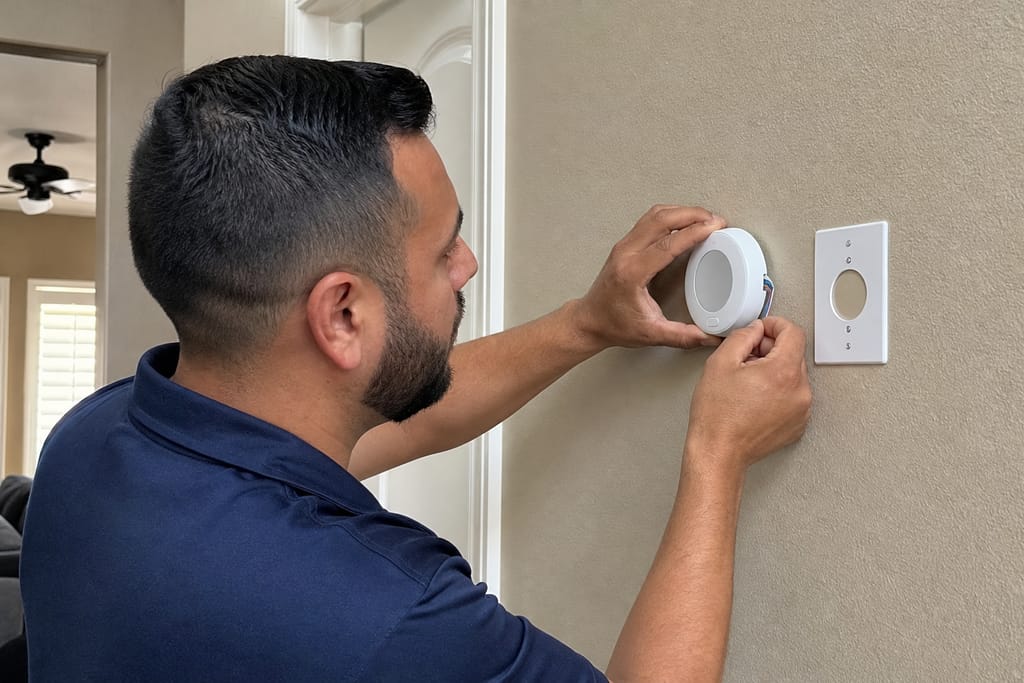 Thermostat install photo